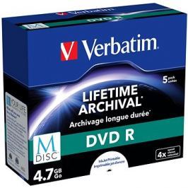 VERBATIM M-DISC DVD R 4X 4,7GB Inkjet Printable 5pck/BAL