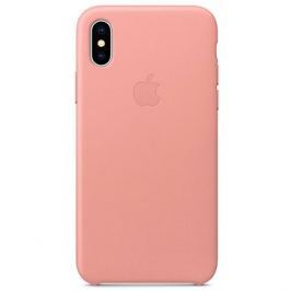 iPhone X Kožený kryt bledě růžový