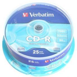 Verbatim CD-R DataLife Protection 52x, 25ks cakebox