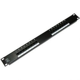 Datacom, 16x RJ45, přímý, CAT5E, UTP, černý, 1U