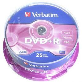 Verbatim DVD+R 16x, 25ks cakebox