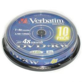 Verbatim DVD+RW 4x, 10ks cakebox