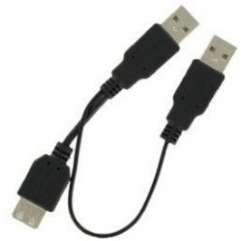 PremiumCord USB 2.0 rozdvojený napájecí 0.2m