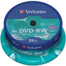 Verbatim DVD-RW 4x, 25ks cakebox