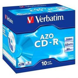 Verbatim CD-R DataLifePLUS Crystal AZO 52x, 10ks v krabičce