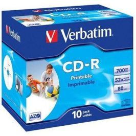 Verbatim CD-R Imprimable AZO 52x, Printable 10ks v krabičce