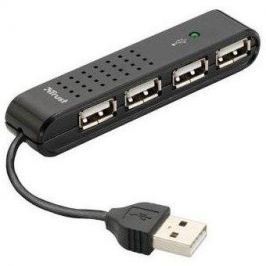 Trust Vecco 4 Port USB 2.0 Mini Hub - Black