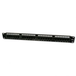 Datacom, 24x RJ45, přímý, CAT5E, UTP, černý, 1U