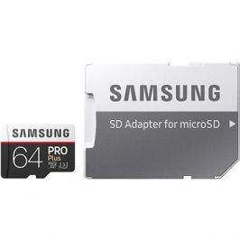 Samsung MicroSDXC 64GB PRO Plus UHS-I U3 + SD adaptér