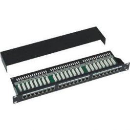 Datacom, 24x RJ45, přímý, CAT5E, STP, černý, 1U