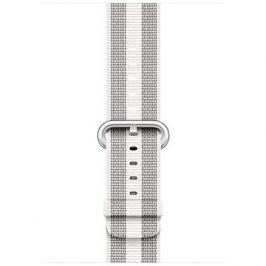 Apple 42mm Bílý z tkaného nylonu (proužky)