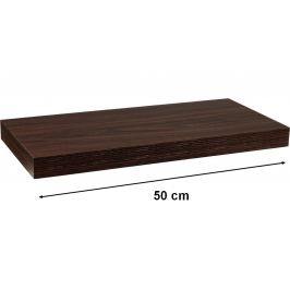 STILISTA VOLATO 31049 Nástěnná police - tmavé dřevo 50 cm