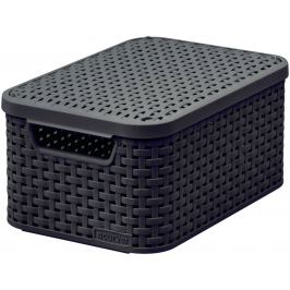 CURVER 41114 Košík box s víkem - S - tm.hnědý