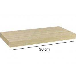 STILISTA VOLATO 31072 Nástěnná police - světlé dřevo 90 cm