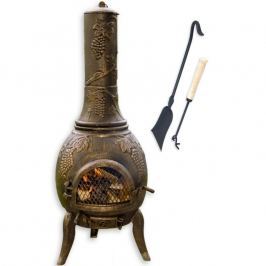 Tuin TERA 1381 Venkovní zahradní krb litina 120 cm - bronz
