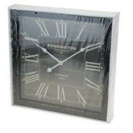 Koopman 35257 Dřevěné nástěnné hodiny 40 x 40 cm - ČERNÁ