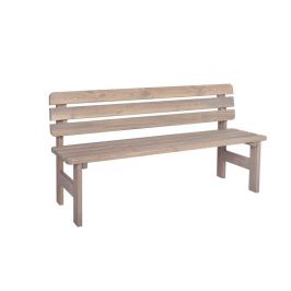 Tradgard VIKING 54623 Zahradní dřevěná masivní lavice šedá - 150 cm