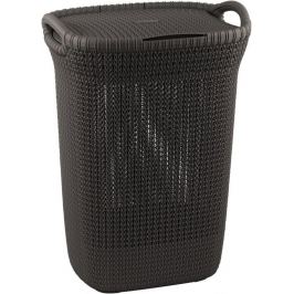 CURVER KNIT 41078 Koš na prádlo s víkem koš na prádlo 57L - hnědý