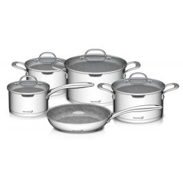 G21 Gourmet Miracle Sada nádobí s cedníkem, nerez/greblon - 9 dílů