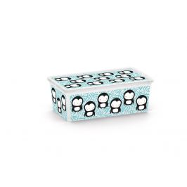 KIS C ANIMAL 57155 Plastový úložný box - XS - tučňák
