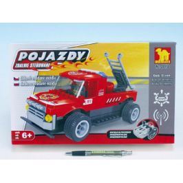 Stavebnice Dromader Auto RC Hasiči 20113 na vysílačku na baterie 185ks v krabici 34x21x7cm