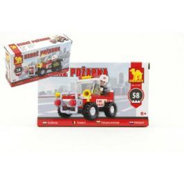 Stavebnice Dromader Hasiči Auto 21201 58ks v krabici 16,5x9,5x4,5cm
