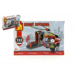 Stavebnice Dromader Hasiči Auto 21401 133ks v krabici 22x15x4,5cm
