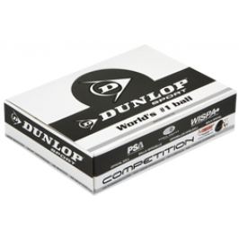 Squashové míčky Dunlop - 1 žlutá tečka - balení po 12 ks
