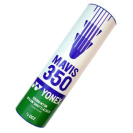Badmintonové míče Yonex Mavis 350 White (dóza po 6 ks)