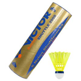 Badmintonové míče Victor Nylon Shuttle 2000 Gold - Yellow (6 ks)