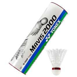 Badmintonové míče Yonex Mavis 2000 White (dóza po 6 ks)