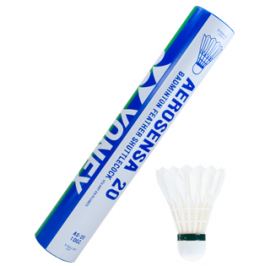 Péřové míče Yonex AeroSensa 20 Feather (dóza 12ks)