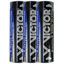 3x Badmintonové míče Victor Nylon Shuttle 3000 Platin - Yellow (3 dózy po 6 ks)