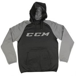Mikina CCM Pullover Hood Black/Dark Grey SR