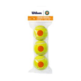 Dětské tenisové míče Wilson Roland Garros Orange (3 ks)