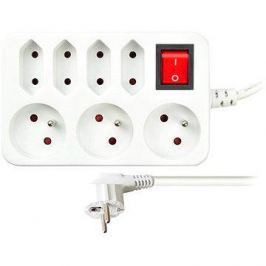 Solight prodlužovací přívod 2 m 230V/10A, 7 zásuvek, 2m