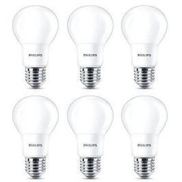Philips LED 8-60W, E27, 2700K, matná, set 6ks