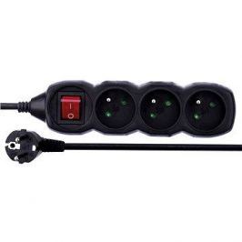 Emos prodlužovací 250V, 3x zásuvky, 1.5m, černý