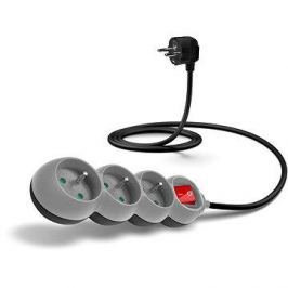 CONNECT IT prodlužovací 230V, 3 zásuvky + vypínač, 1.5m, šedý
