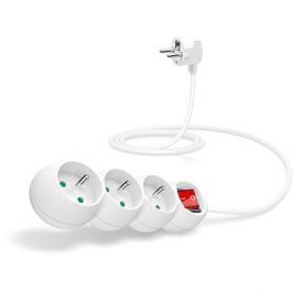 CONNECT IT prodlužovací 230V, 3 zásuvky + vypínač, 1.5m, bílý