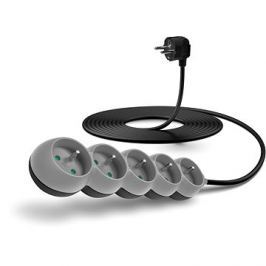 CONNECT IT prodlužovací 230 V, 5 zásuvek, 5m, šedý