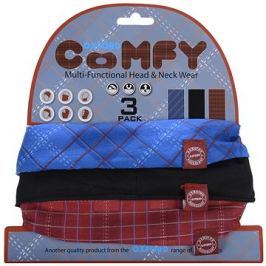 OXFORD nákrčníky Comfy Plaid, (sada 3ks)