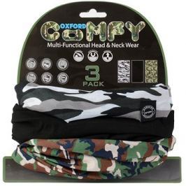 OXFORD nákrčníky Comfy Camo, (sada 3ks)